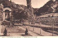 Old postcard: the construction of Cimetière de Mongoutte