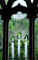 Light window, candles