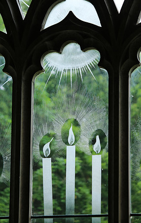 Light window, candles