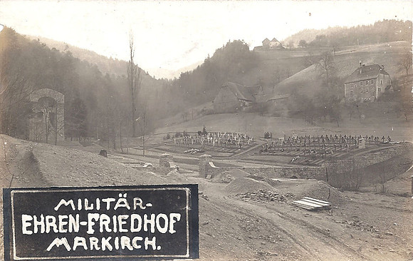 Old postcard: the construction of Cimetière de Mongoutte