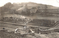 Old postcard: the construction of Cimetière de Mongoutte