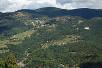 Hohrodberg: Lancaster NN-766. The crash site seen from Obersolberg arrowed