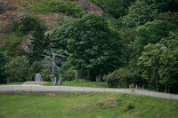 Riesenkopf: Halifax MZ-807. A cyclist passes the memorial