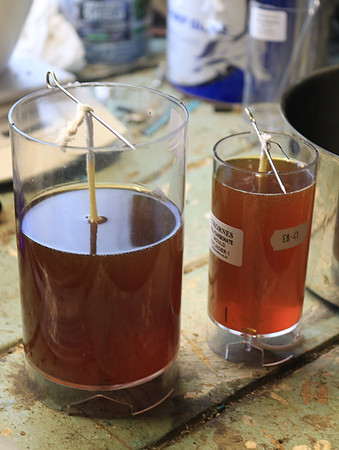 Candles drying